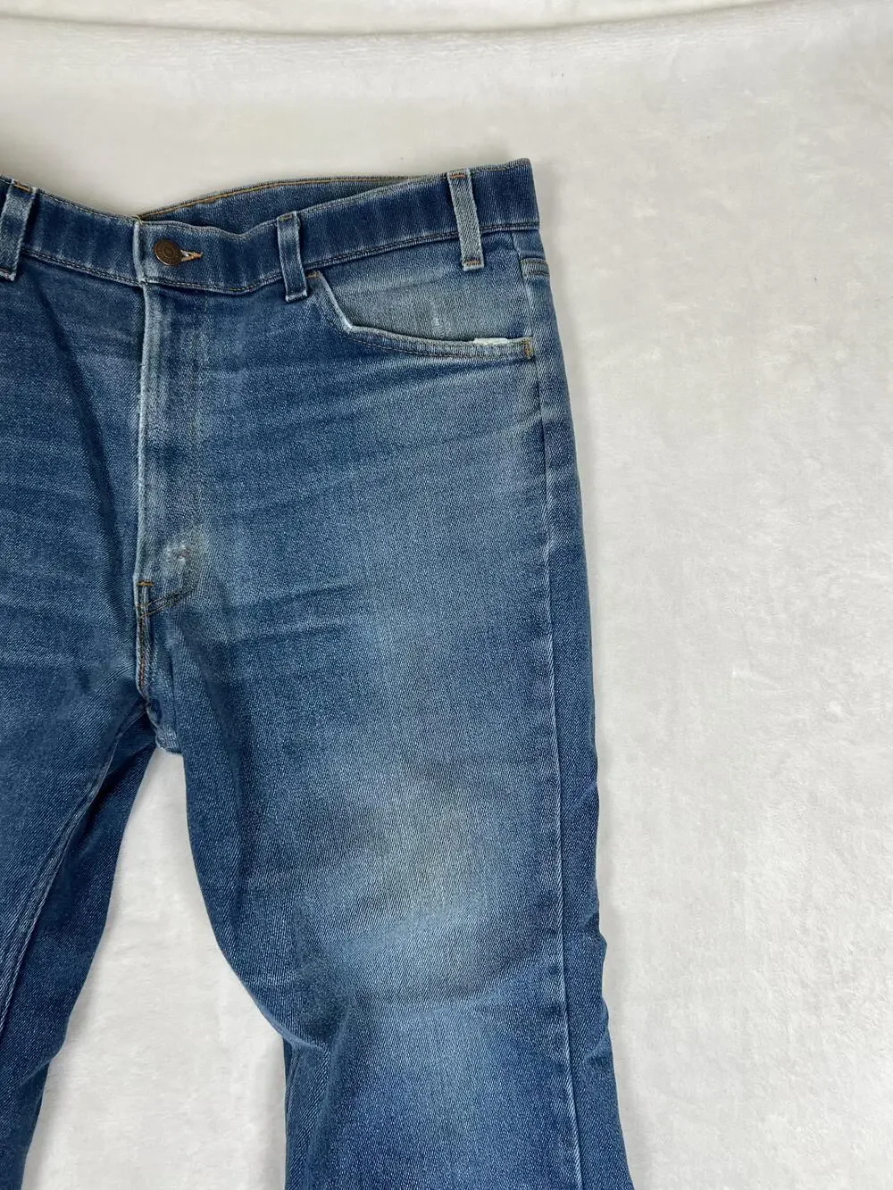 Vintage Levi's Action Jeans Mens 36x30 Blue Straight Denim Orange Tab USA Made